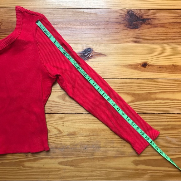 Fashion Nova Red Asymmetrical Sleeve Sweater, 1X - Picture 6 of 10